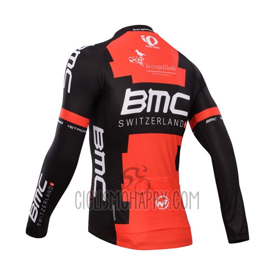 BMC Cycling Jersey Bib Tight 2014 Long Sleeve Black and Red